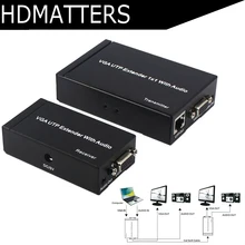 М до 300 м VGA extender аудио и видео VGA UTP Extender Splitter 1X1 с VGA loop out для портативных ПК проектор