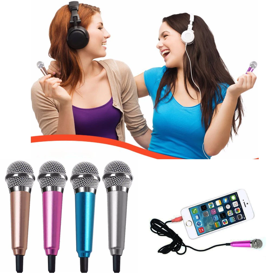 3.5mm Fashion Portable Mini Microphone Stereo Condenser Mic For IPhone