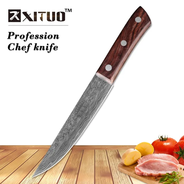 high quality 440c german kitchen knife damascus steel pattern utility chef knife edc cleaver filleting santoku - German Kitchen Knives high quality 440c german kitchen knife damascus steel pattern utility chef knife edc cleaver filleting santoku - German Kitchen Knives