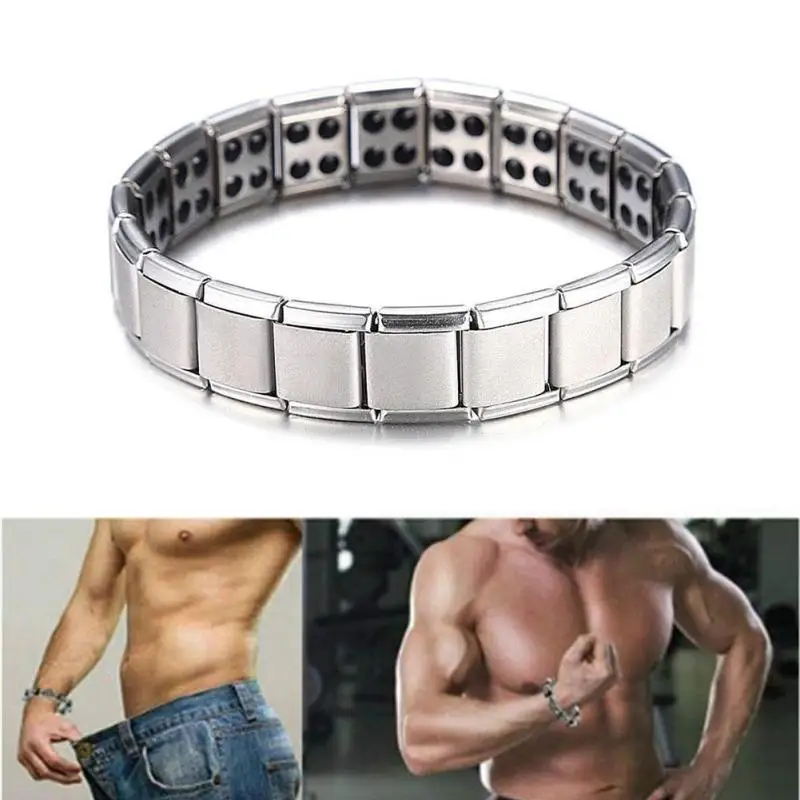 New 1Pcs Energy Balance Bracelets Stainless Steel Tourmaline Bracelet