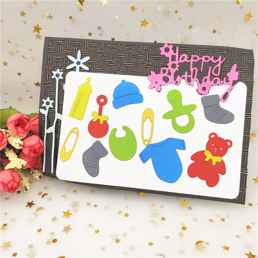 

Cute Baby Nipple Clothes Metal Cutting Dies for DIY Scrapbooking Photo Album Embossing Folder Paper Maker Template Stencil Craft