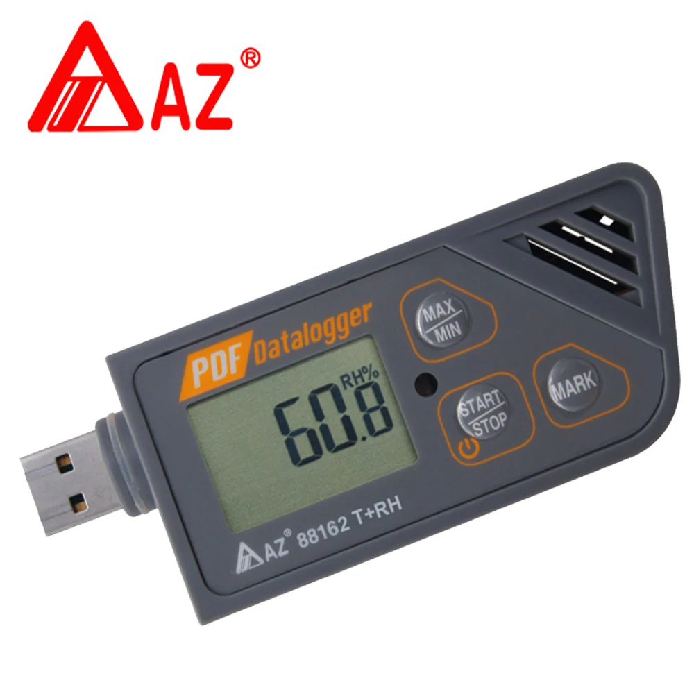 AZ88162 цифровой USB Datalogger влажность фиксатор температуры генерировать PDF и Excel цифровой Datalogger Поддержка Windows 7, 8 и 10