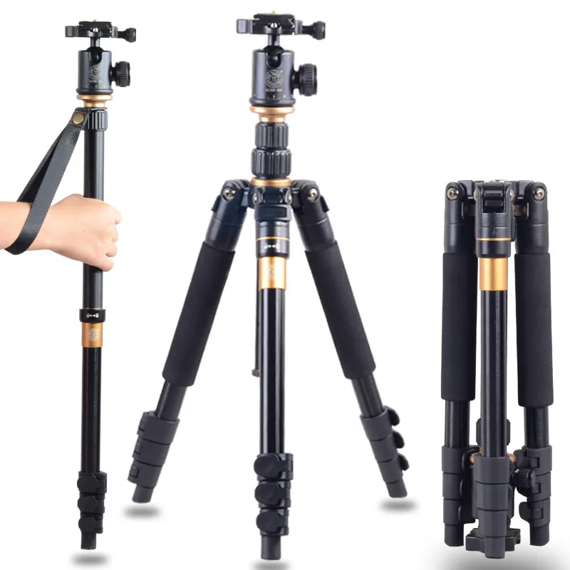 Professional Photographic Portable Tripod Monopod & Ball Head For Digital SLR DSLR Camera/ Travel Compact Camera Stand