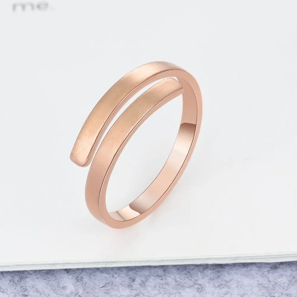 Personalized Ring Customize Engraved Names 3 Colors Available Adjustable Rings For Women Anniversary Jewelry (JewelOra RI103498)
