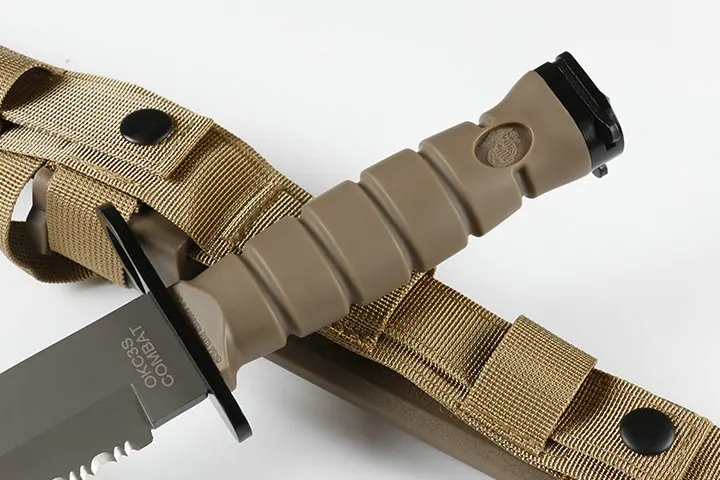 DuoClang Открытый военный тактический нож с фиксированным лезвием 440C стальное лезвие с резиновой ручкой охотничьи ножи необходимый инструмент