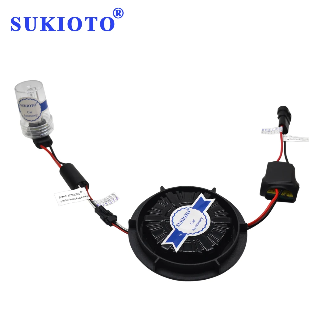 SUKIOTO NO Error 55W CANBUS HID XENON KIT 9012 HIR2 bulbs for GL8 Regal Envision VERANO headlight 9012 bixenon projector lens (2)