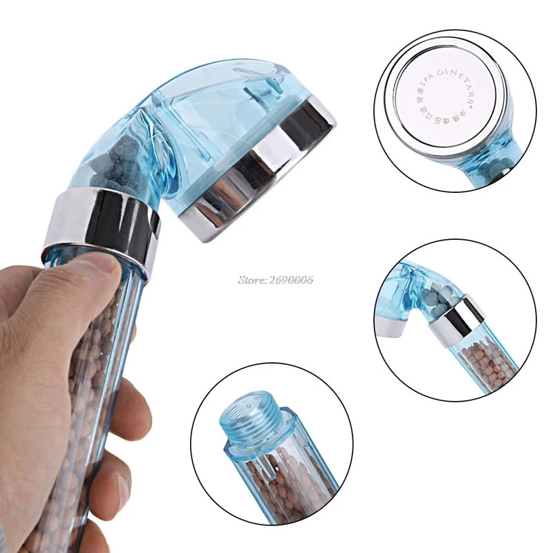 

Hot sale Handheld Water Saving Shower Head Bath Shower Nozzle Sprinkler Sprayer Filter Transparent Hand Shower Head Showerhead