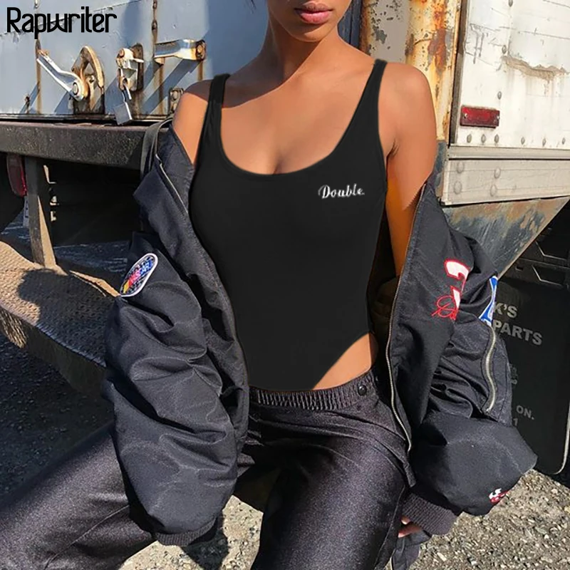 Rapwriter Casual Skinny Letter Sexy Bodysuits Women 2020 Summer O-Neck Sleeveless Bodycon Sheer Open Crotch Tank Bodysuit White Rapwriter Casual Skinny Letter Sexy Bodysuits Women 2020 Summer O-Neck Sleeveless Bodycon Sheer Open Crotch Tank Bodysuit White
