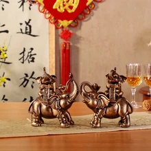 Счастливый слон украшения пара как гостиная ТВ шкаф офисная мебель новоселье подарок открытие