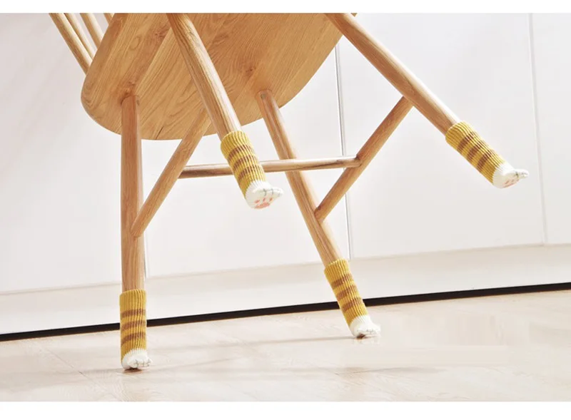 4 шт./компл. пол мебель протектор вязать стул милый кот лапа Стол ног носок рукав крышка фестиваль вечерние домашний декор