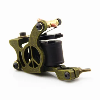 

2016 New Professional Tattoo Machine 10 Warps Coils Cast Iron Green Tattoo Gun For Beginner Shader Liner GAM12-D#