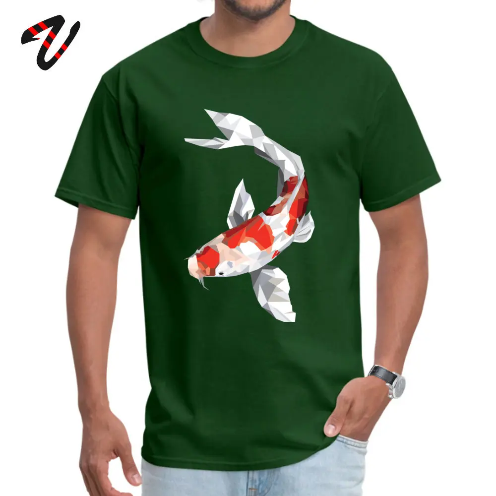 Koi Fish T-shirts Funny Short Sleeve Designer Crewneck Cotton Fabric Tops T Shirt Casual Tees for Men April FOOL DAY Koi Fish 1322 dark