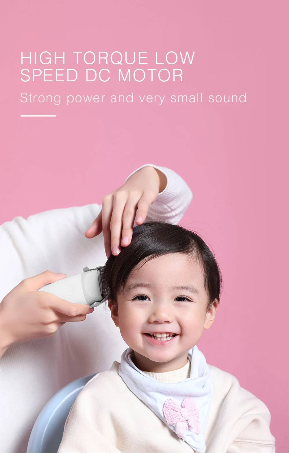 1 Youpin MiTU Электрический перезаряжаемый тихий детский триммер для волос Портативные Машинки для стрижки волос IPX7 водонепроницаемый usb зарядка низкий уровень шума
