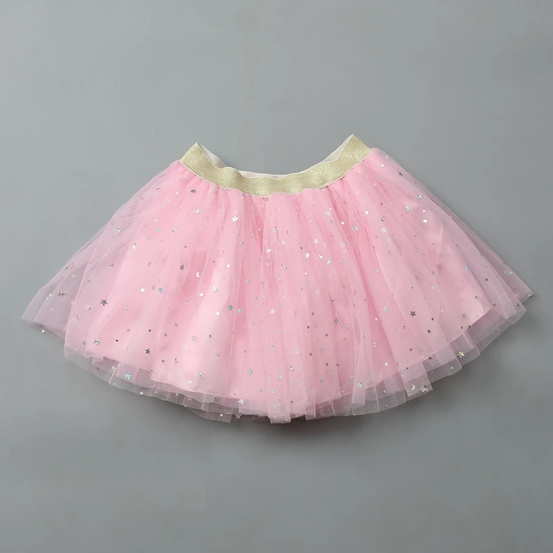 Юбки для маленьких девочек; балетная юбка-американка для девочек; бальное платье-пачка с принтом пятиконечной звезды; вечерние детские юбки; детская одежда