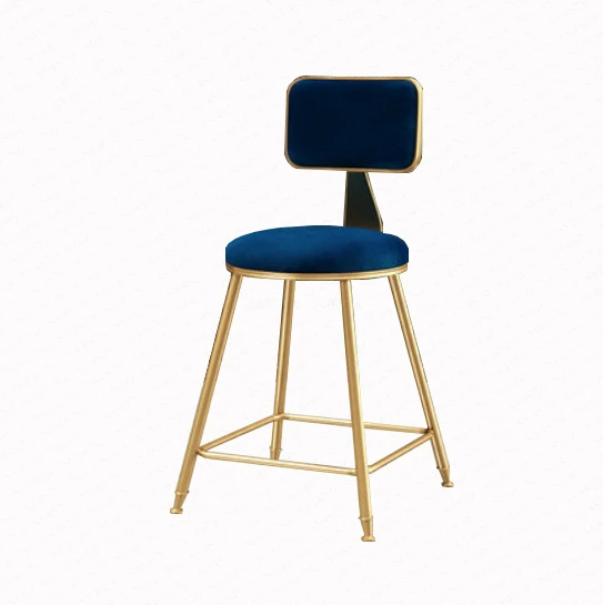 D, нордический ins простой золотой барный стул стойка для ресторана стул для отдыха спинка высокий табурет подсетка красный барный стул - Цвет: 45cm-1