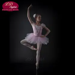 Новые балетные костюмы юбка Щелкунчик соединены дети розовый шоу конфеты Фея пряжа Hand-Solo Professional балетные костюмы-пачки LD0008I