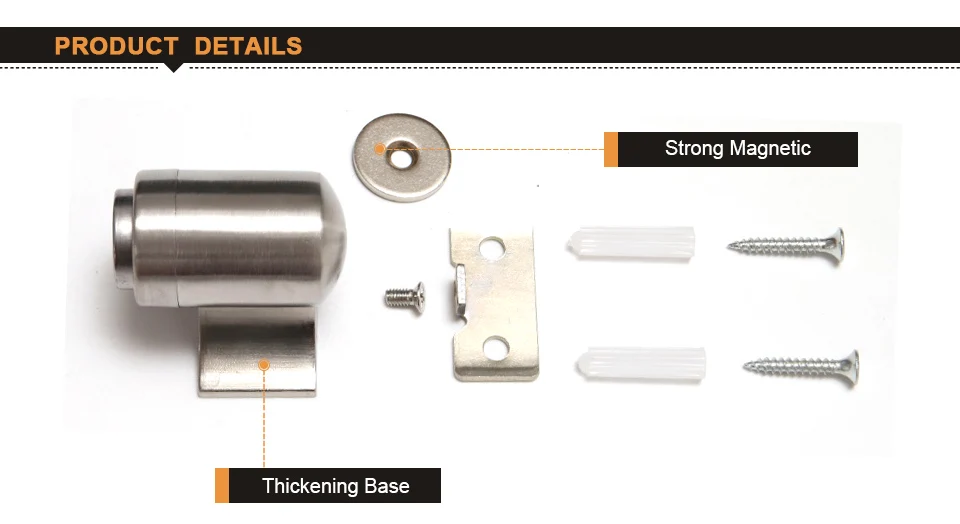 Магнитный дверной стопор из нержавеющей стали, Круглый стопор для защиты двери 48x43x25, магнитный дверной держатель для дома в комнате