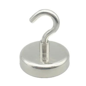 

113kg Pulling Garage Hook Magnet Diameter 60 mm Lifting Magnets N52 Strong Neodymium Permanent Salvage Fishing Magnetics