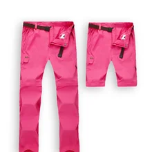 Женские летние быстросохнущие Стрейчевые брюки-шорты большого размера для походов и кемпинга отслеживание рыбы во время рыбалки спортивные брюки 4XL