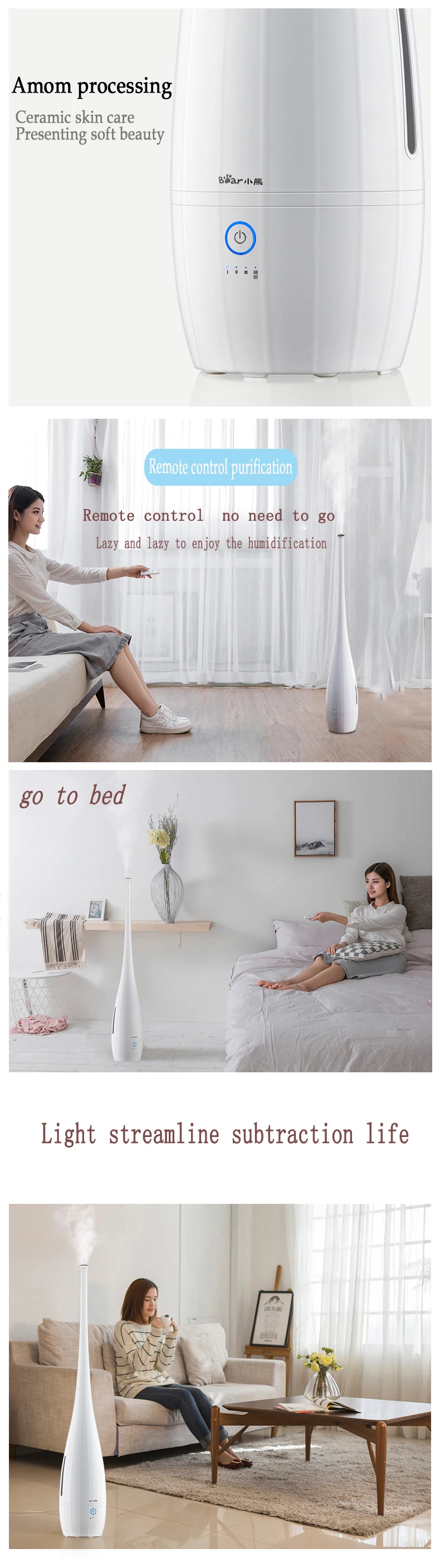 BearJSQ-B40P1 Umidificador Casa Mudo de Alta Capacidade