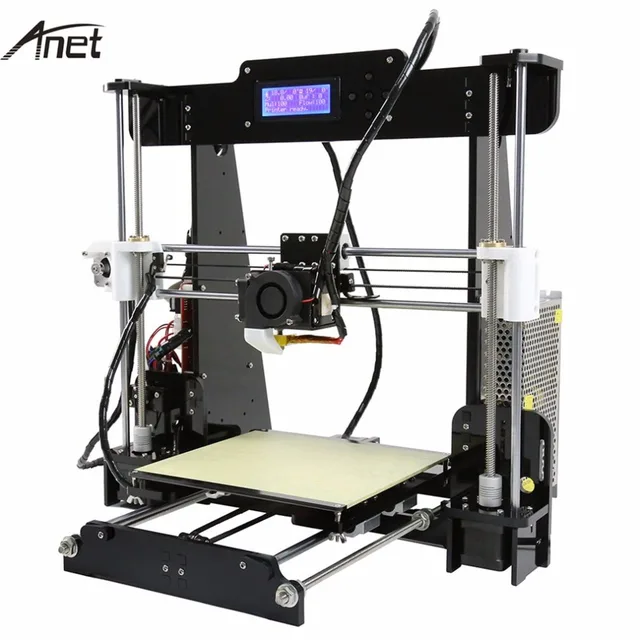 Special Offers ANET Original 3D Printer DIY 3D Color Printing Acrylic Frame Mechanical Kit Print 3 Materials LCD Filament Aluminum Structure