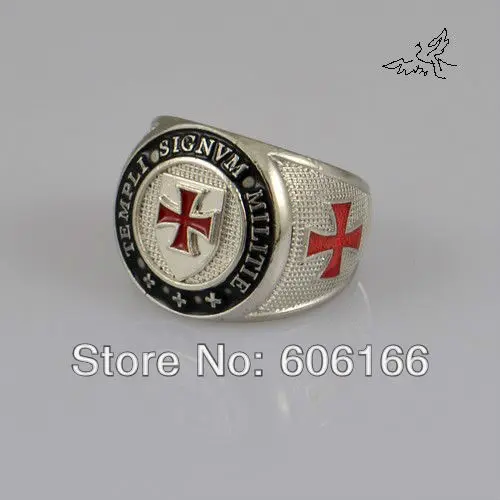 

Signvm Militie Templi Knights Templar's Ring Cross Zinc Alloy Rings Fashion Catholic Religious Jewelry
