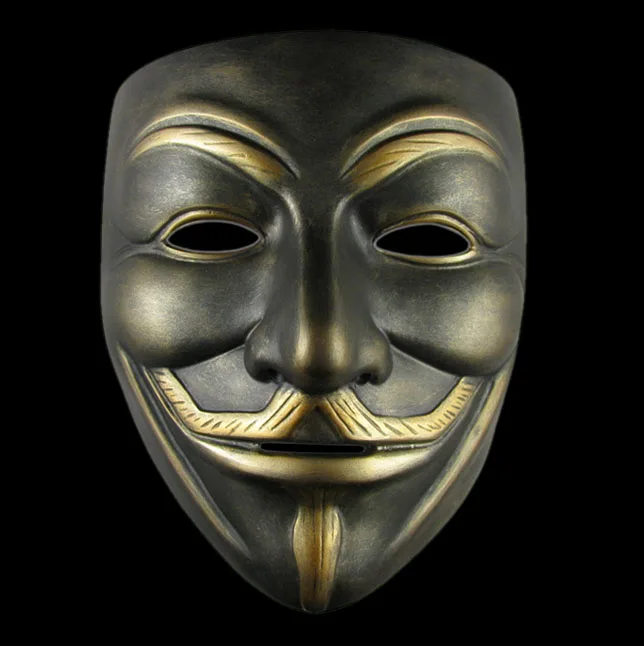 V для Vendetta смоляная маска Guy Fawkes Anonymous косплей маски на Хэллоуин 2 цвета