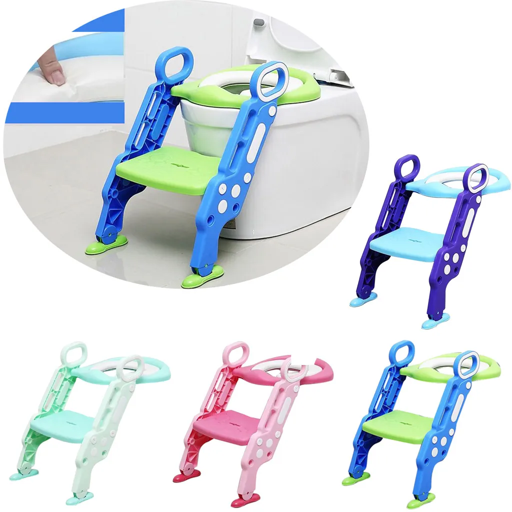 

Baby Potty Toilet Trainer Seat Step Stool Ladder Children Portable Baby Toilet Ring Baby Outdoor Travel Potty Folding Chair #10$