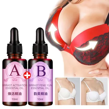 

2PCS/SET Women Powerful Effective Breast Beauty Oil Firming Enlargement Liquid Bust Enhance Massage Essence Oil