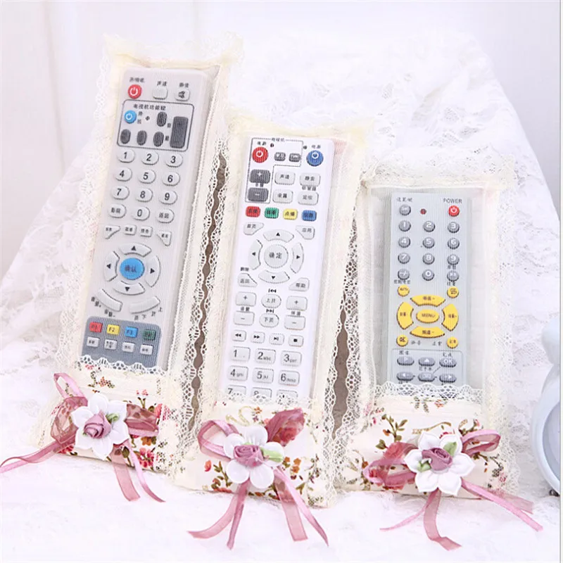 1Pc Home Air Conditioning and TV Remote Control Lace Bow-knot Protective Sleeve DVD Dust Cover Not Affect The Signal | Дом и сад