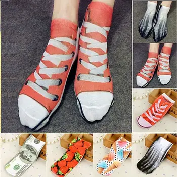 

Unisex Women 3D Fashion Printed Animal Casual Socks Cute Low Cut Ankle Socks.