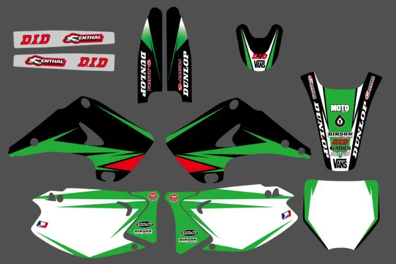 

Mororcycle Dirt Bike GRAPHICS DECALS STICKERS Kits For Kawasaki KX125 KX250 2003-2012 KX 125 250 Motocross