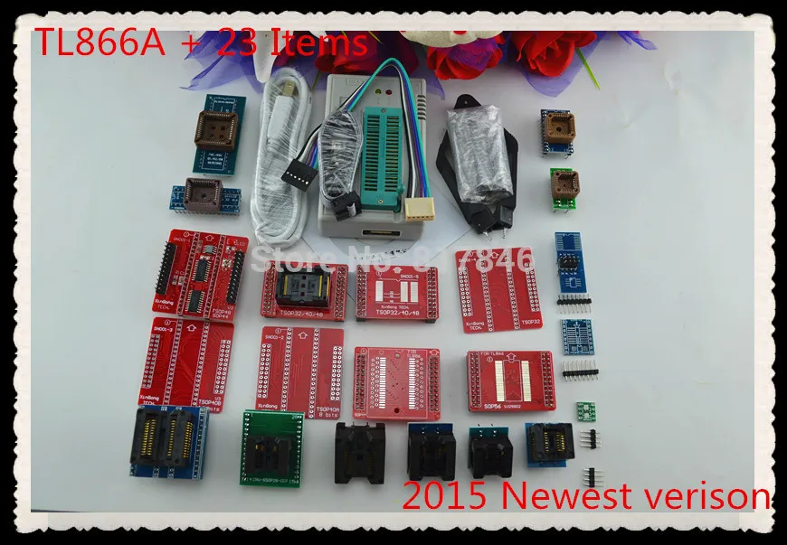 

New V8.05 XGECU TL866II Plus TL866A Universal minipro AVR PIC Bios USB Programmer nand flash 24 93 25 mcu AVR+24 adapters