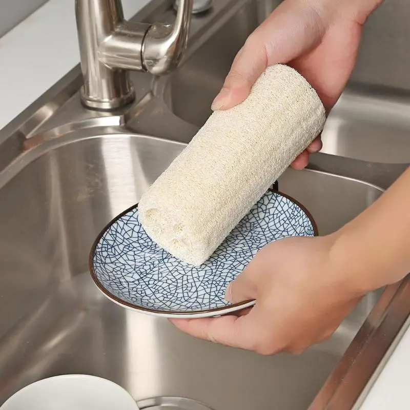 Natural Loofah Dishes Cleaner Brush Bathing Body Shower Plant Luffa Scrubber Kitchen Washing Tools Household Merchandises