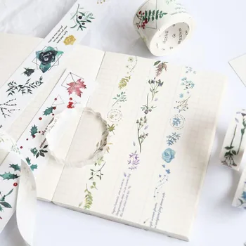 

1 Pcs Summer Flower Autumn Leaf Decorative Washi Tape DIY Scrapbooking Masking Tape School Office Supply
