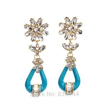 New Design Fashion Jewelry New Arrival Star Style Women Rhinestone Luxury Summer Jewelry Big Earrings