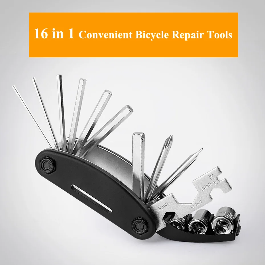 16 in 1 Bicycle Tools Repair Kit Multifunction Mountain Bike Repair