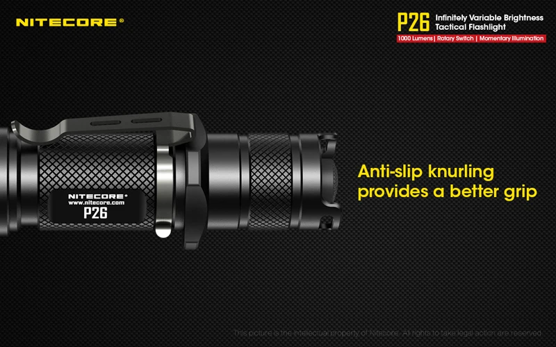 Nitecore P26 LED Infinitely Variable Brightness Tactical Flashlight (11)