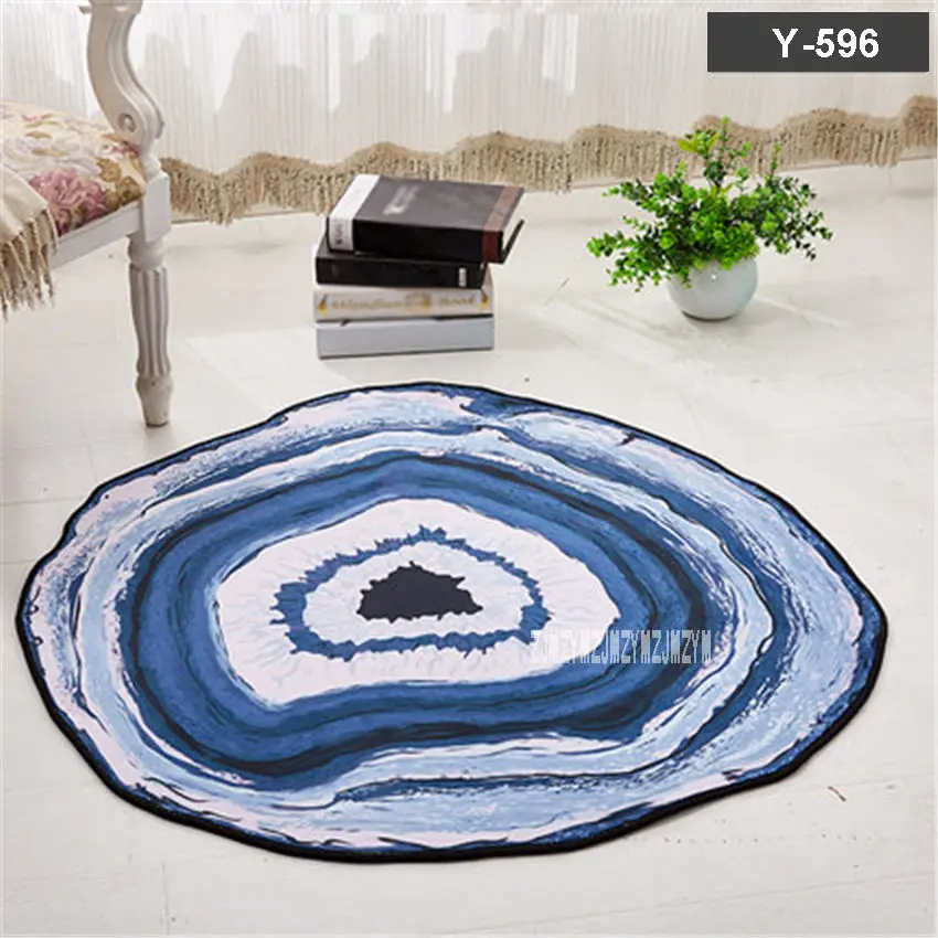 

New X57 Nordic Home Soft Carpet Modern Minimalist Anti-Skid 120CM Round Floor Mat Study Bedroom Living Room Rugs Children Carpet