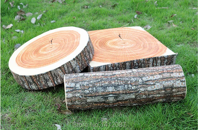 Creative imitation wooden pillow,Simulation stakes Cushion,Home Pillow Decoration/birthday Gifts