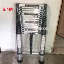 Échelle d'extension épaissie en alliage d'aluminium 6.1, DLT A M, échelle droite pliante à 15 marches, simple face, pour l'ingénierie, offre spéciale