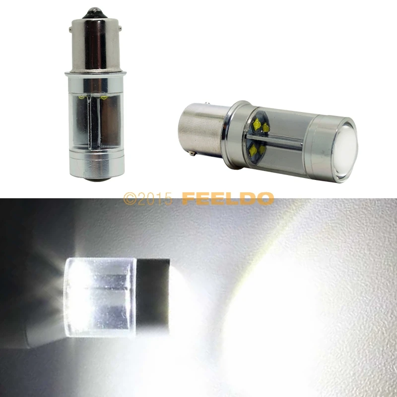 

10Pcs White 1156/P21w/BA15s/S25 40W 8-XBD CREE LED Chips With Mirror Reflect Car Reverse Backup LED Light Bulb #FD-4367