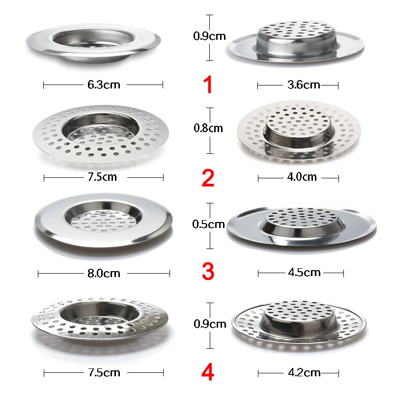 Newly Kitchen Sink Strainer Stainless Steel Drain Filter with Large Wide Rim VA88