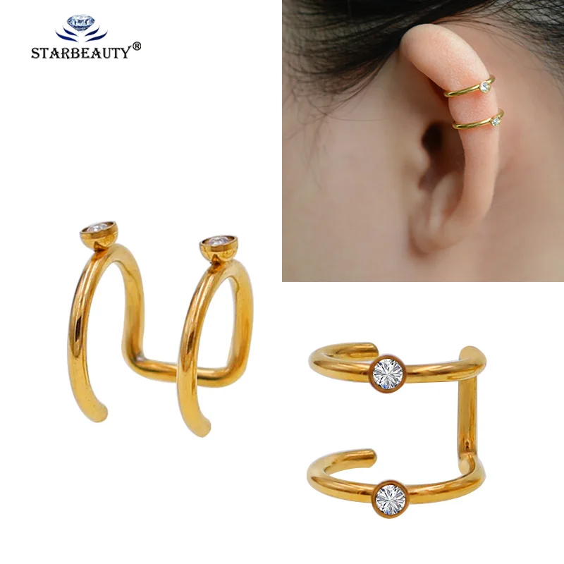 fake double hoop earrings