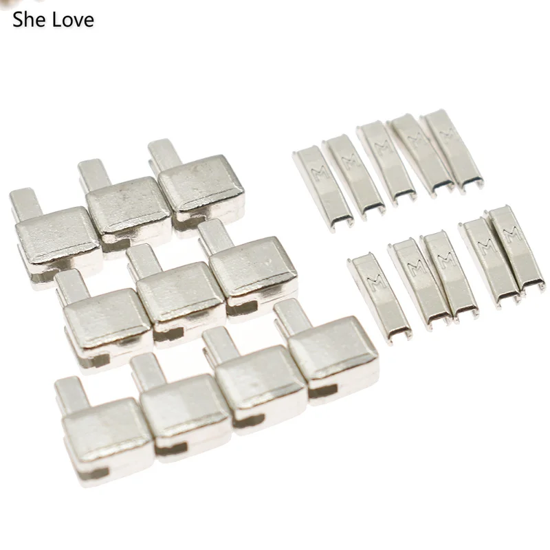 She Love 10 наборов 5# металлический фиксатор для ремонта молнии DIY Швейные аксессуары для одежды - Цвет: 3