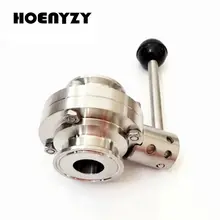 3/" 1" 1," Труба OD 19 мм 25 мм 32 мм 38 мм санитарный клапан-бабочка из нержавеющей стали SS304 наконечник OD 50,5 мм подходит 1,5" тройной зажим