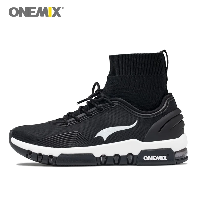 

onemix new men running shoes classic black sport sneakers 1 shoes 3 wearing creative design high increasing athletic sneakers