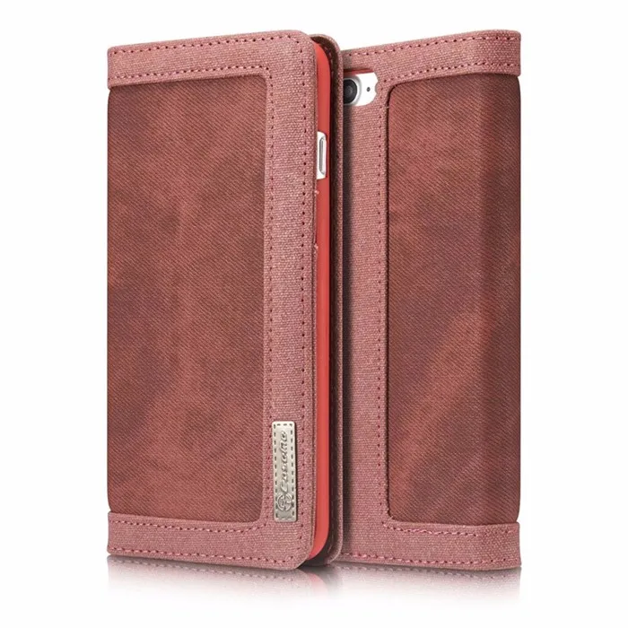 Original CaseMe Retro Canvas Wallet Phone Case For Apple Iphone 7 7 plus Flip Protect Cowboy Cases Cover flip mobile phone bags  (5)