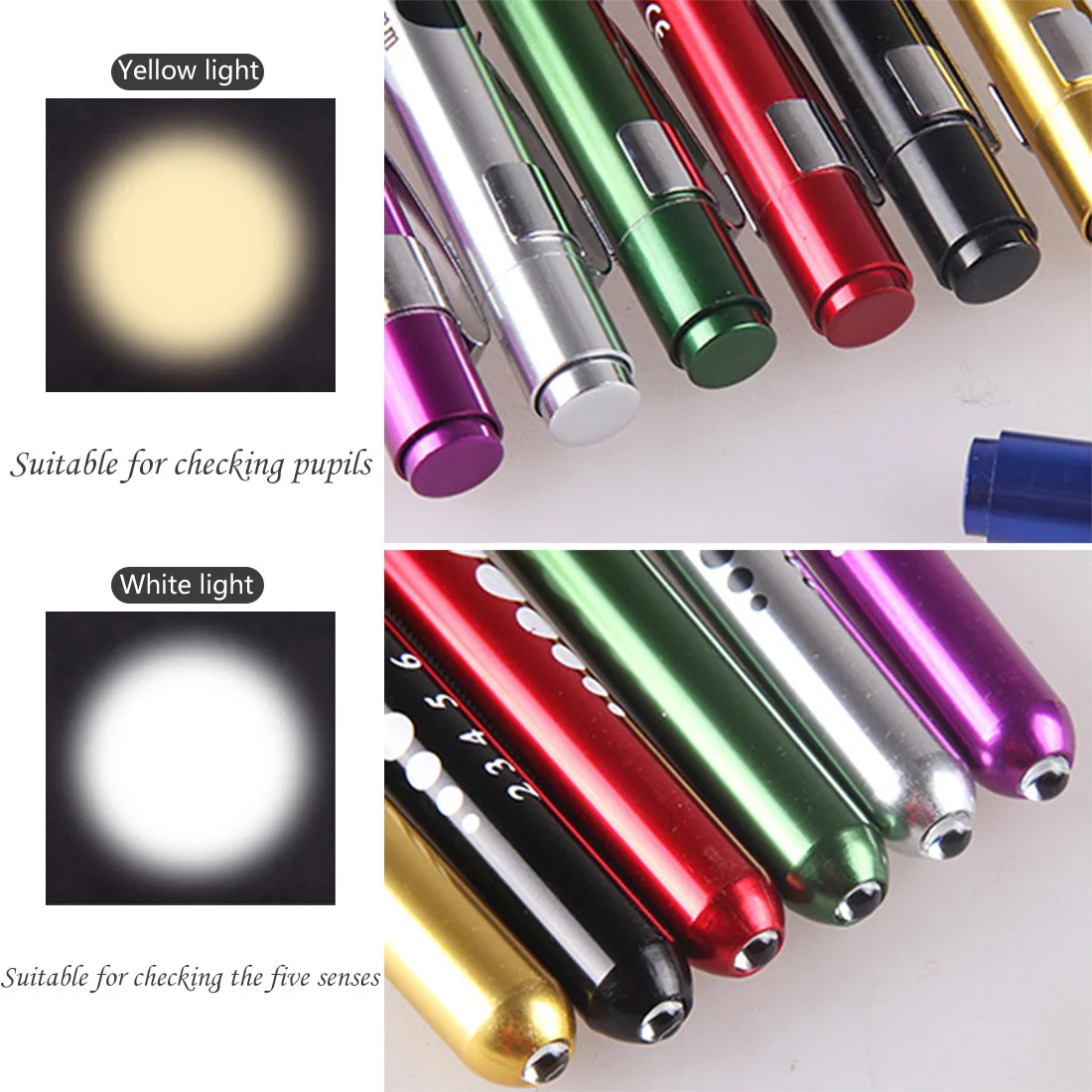 PEN LIGHT Mini Led Pocket Pen Light Flashlight Waterproof Medical Nurse Penlight Camping Dog Walking Included Battery 2xAAA 250 LUMEN