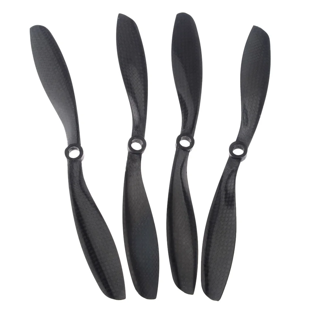 2 Pairs 8x4.5-inch Carbon Fiber Propeller Prop CW CCW 8045 8045R Suit For DJI Phantom 8MM Shaft Walkera QR X350